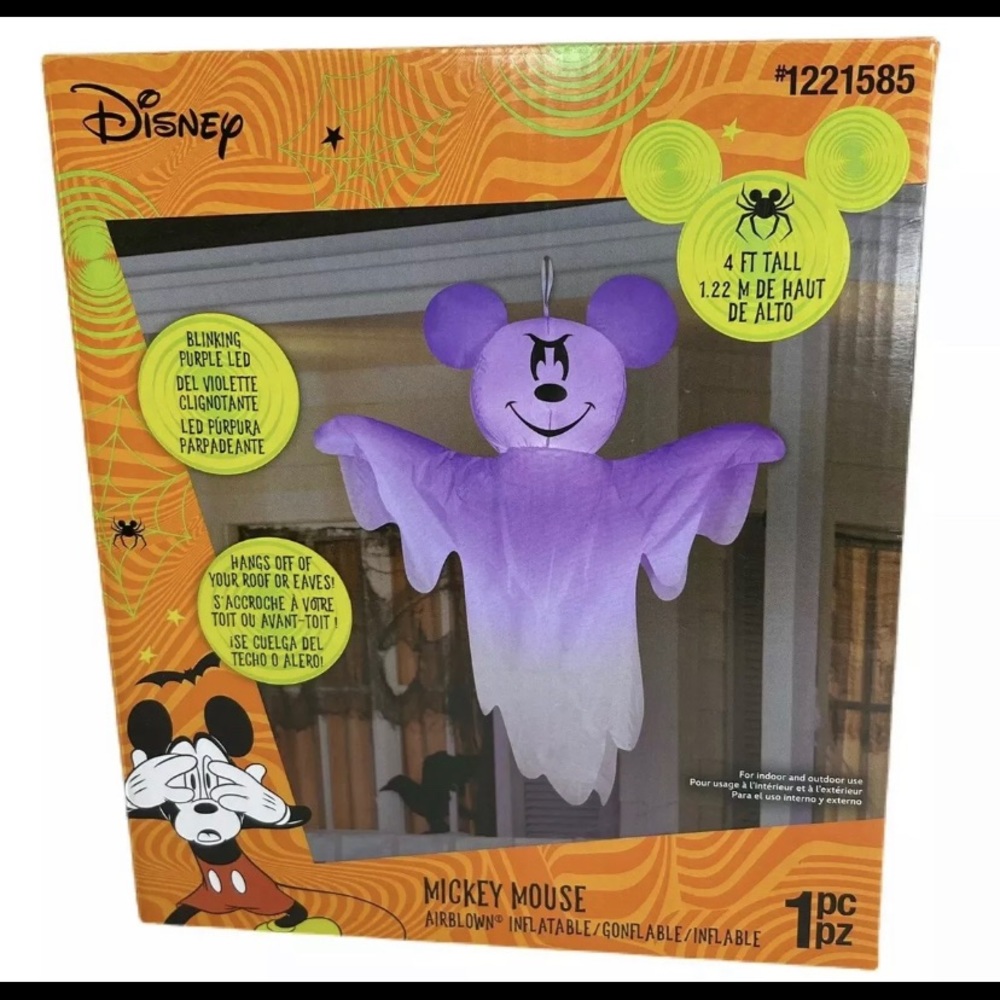 Gemmy 4ft hanging Mickey ghost